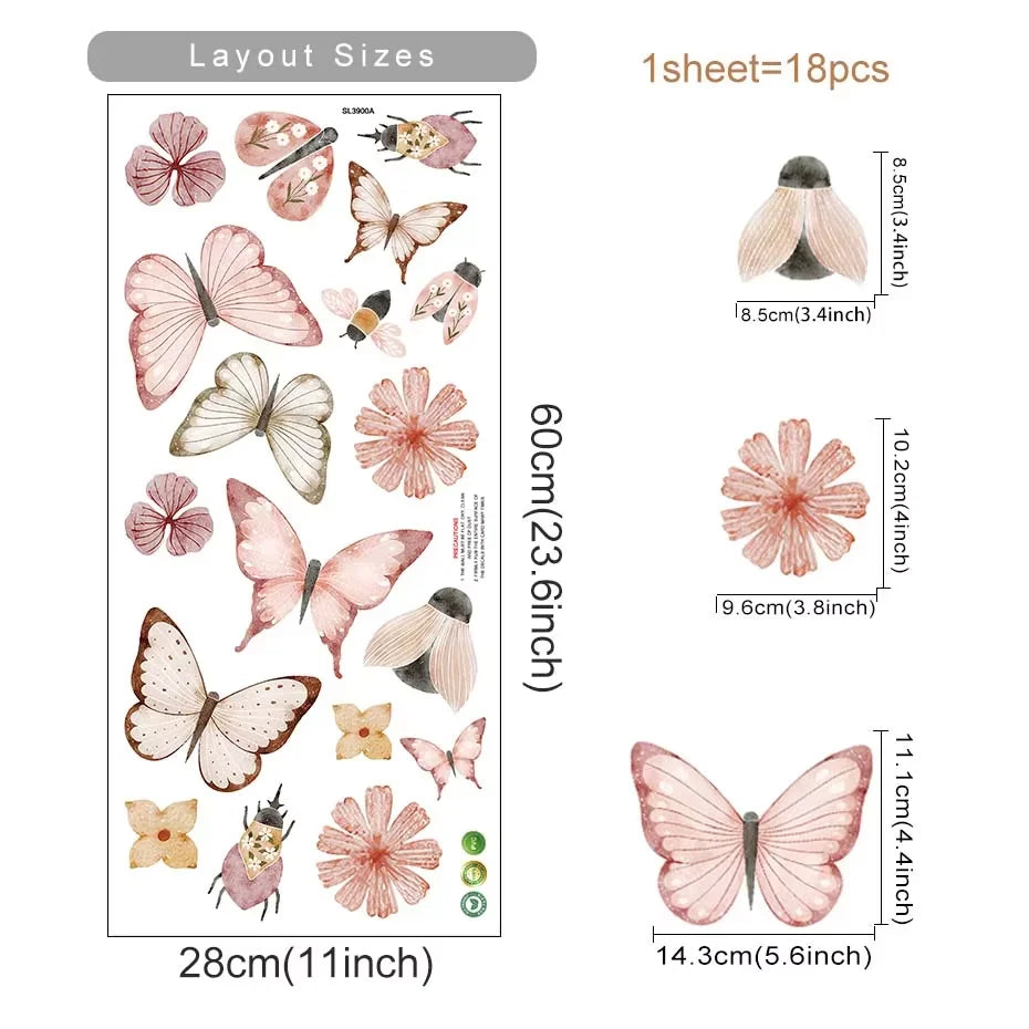 Whimsical Fairy Garden Wall Decals