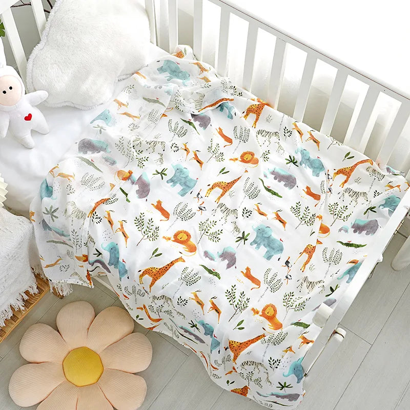 2 Layer Bamboo Cotton Muslin Blanket - Just Kidding Store