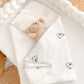 Embroidered Muslin Swaddle -  Baby Blanket - Just Kidding Store