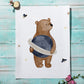 Boho Fox Rabbit Bee Bear Hedgehog Flower Canvas Posters - Just Kidding Store