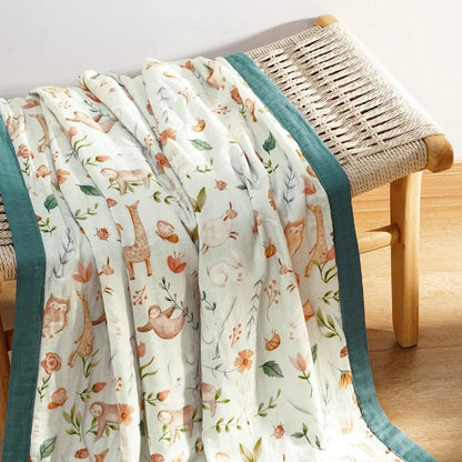 4 Layers Premier Bamboo Cotton Swaddle Blanket - Just Kidding Store