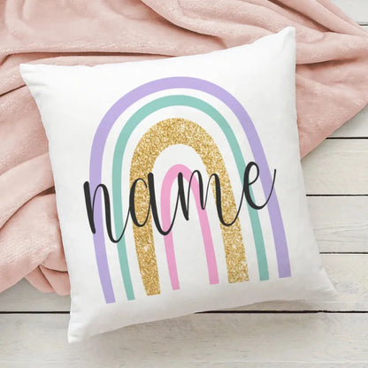 Personalised Rainbow Pillow Case - Custom Cushion Cover - Just Kidding Store