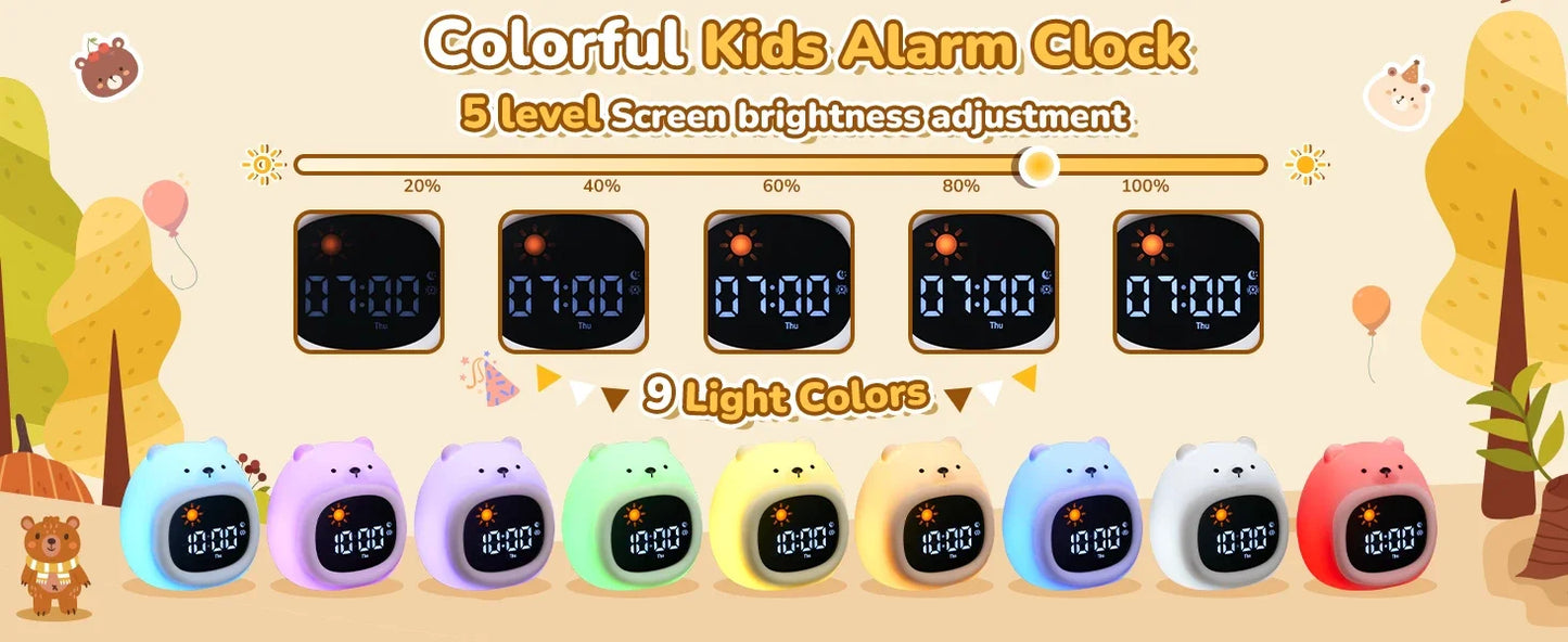 Alarm Clock Touch Control Night Light - Just Kidding Store