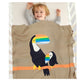 Toucans Cotton Knitted Blanket