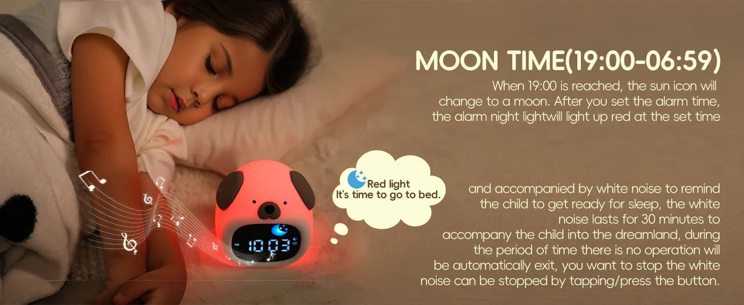 Alarm Clock Touch Control Night Light - Just Kidding Store