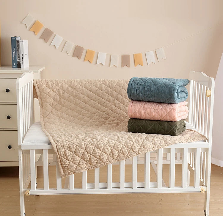 Premium Quilted Muslin Baby Blanket - Just Kidding Store
