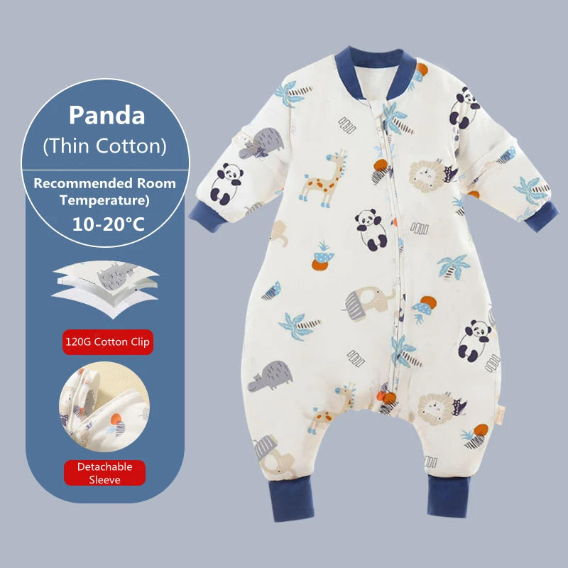 Split Leg Sleep Sack - Detachable Sleeve Sleeping Bag - 3 Thickness Option - Just Kidding Store