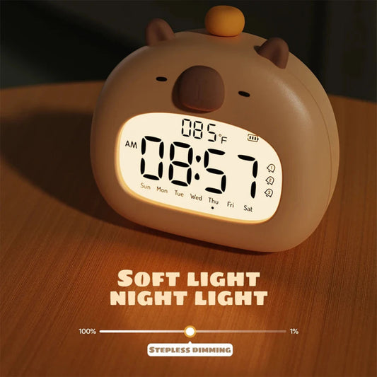 Capybara LED Alarm Clock Night Light - Just Kidding Store