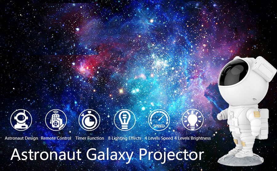 Astronaut Galaxy Projector - Night Light - Just Kidding Store