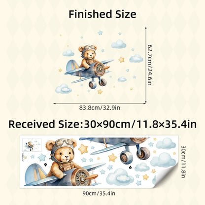 Aviator Bear Wall Decals - Just Kidding Store
