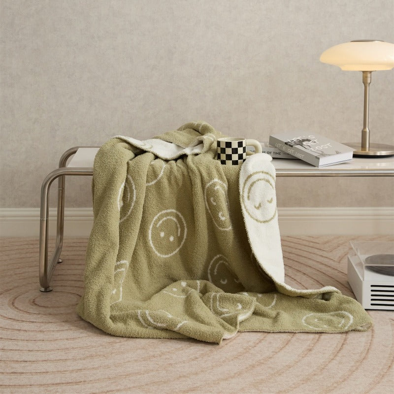 Smiley Face Double Sided Blanket - Just Kidding Store