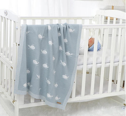 Baby Whale Nursery Blanket - Just Kidding Store