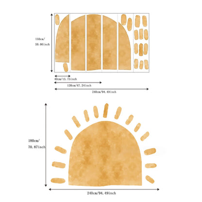 Golden Sunrise Fabric Wall Sticker - Just Kidding Store