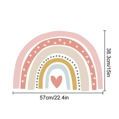 Rainbow Hearts Wall Stickers - Just Kidding Store