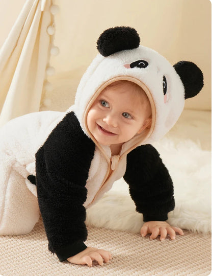 Animal Coral Fleece Baby Toddle Jumpsuit - Just Kidding Store