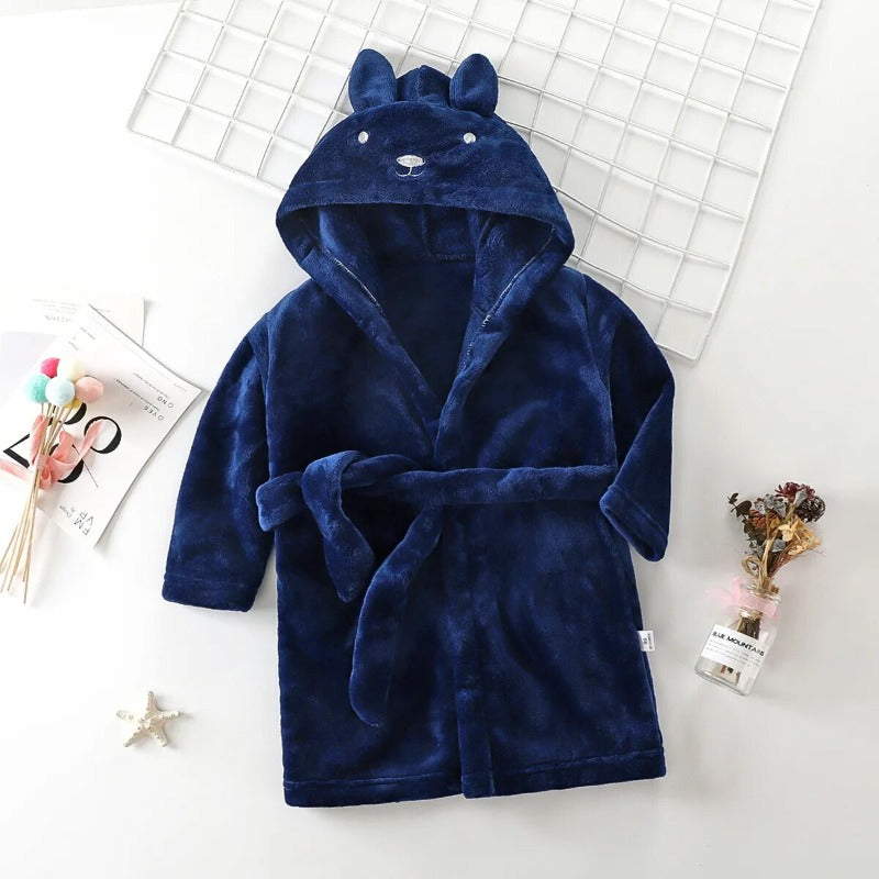 Hooded Flannel Childrens Dressing Gown - Just Kidding Store
