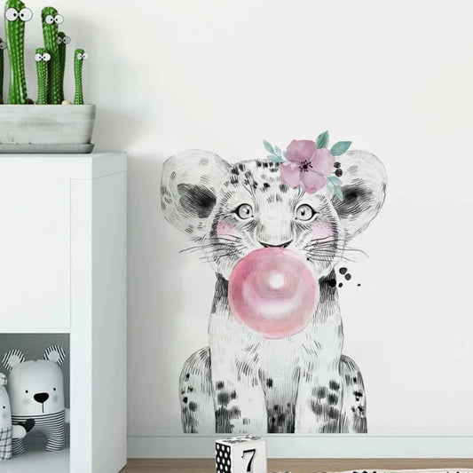 White Lion Bubble Gum Wall Decal - Just Kidding Store