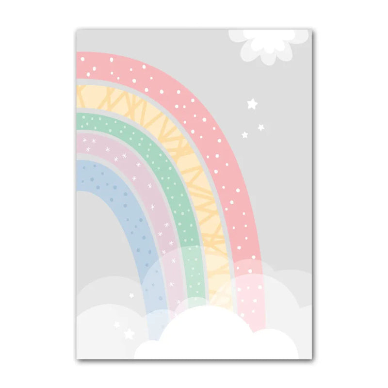 Rainbow Mountain Canvas Posters - Just Kidding Store