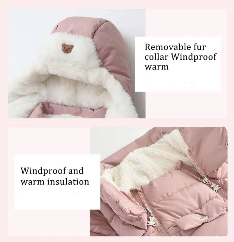 Thick Hooded Snowsuit Set Baby Infant Toddler - Just Kidding Store