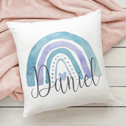 Personalised Rainbow Pillow Case - Custom Cushion Cover - Just Kidding Store
