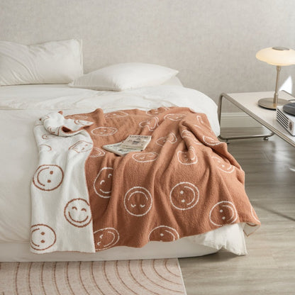 Smiley Face Double Sided Blanket - Just Kidding Store