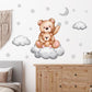 Baby Teddy Bear with Mom Nursery Wall Decal - Just Kidding Store