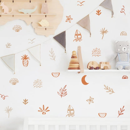 Boho Summer Vibes Wall Decals - Just Kidding Store