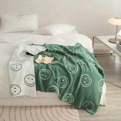 Smiley Face Double Sided Blanket - Just Kidding Store