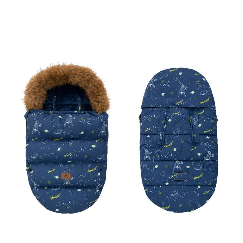 Winter Windproof Footmuff - Universal Pram Sleepsack 0-24M