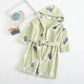 Plush Hooded Bathrobe - Kids Fleece Nightgown - Just Kidding Store