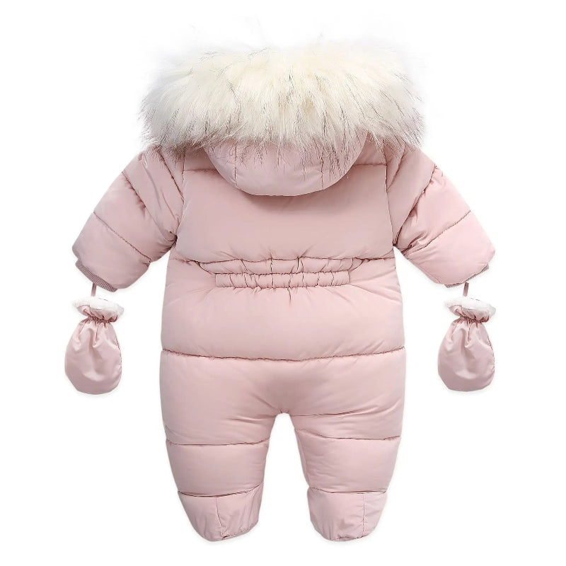 Infant Snowsuit - Warm Hooded Jumpsuit Set - Just Kidding Store