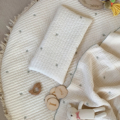 Embroidered Flat Baby Nursery Pillow - Just Kidding Store