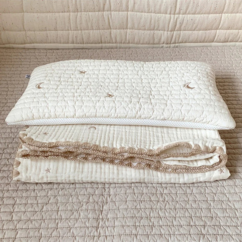 Embroidered Flat Baby Nursery Pillow - Just Kidding Store