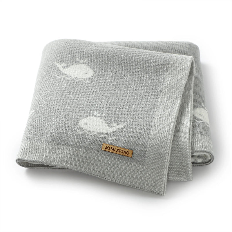 Baby Whale Nursery Blanket - Just Kidding Store