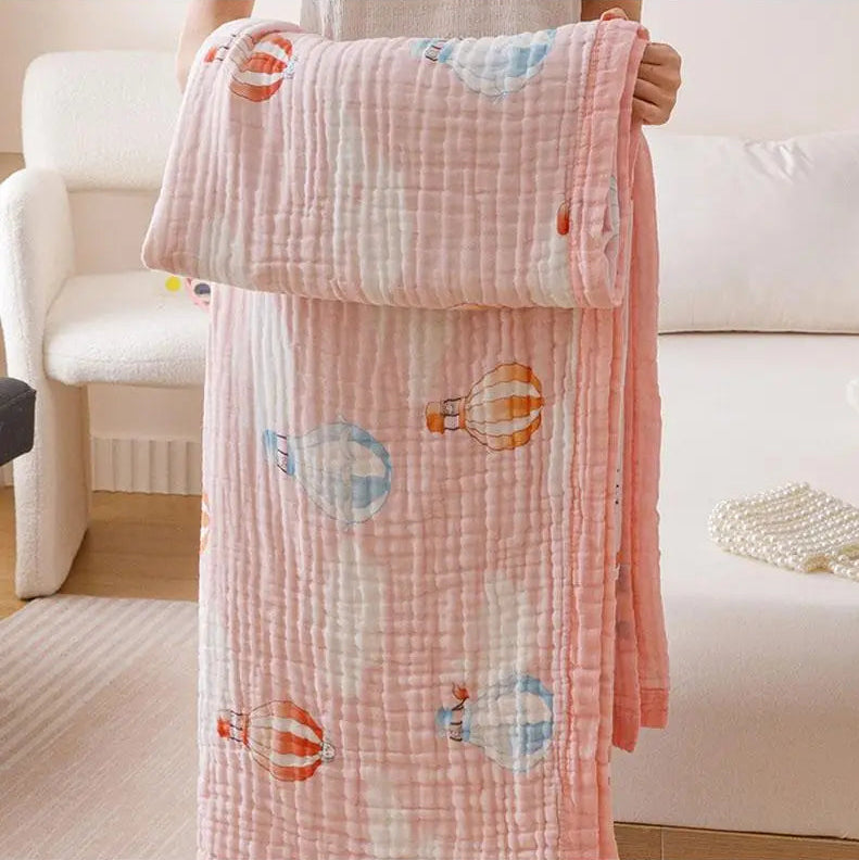 Pure Cotton Six Layer Muslin Blanket - Just Kidding Store