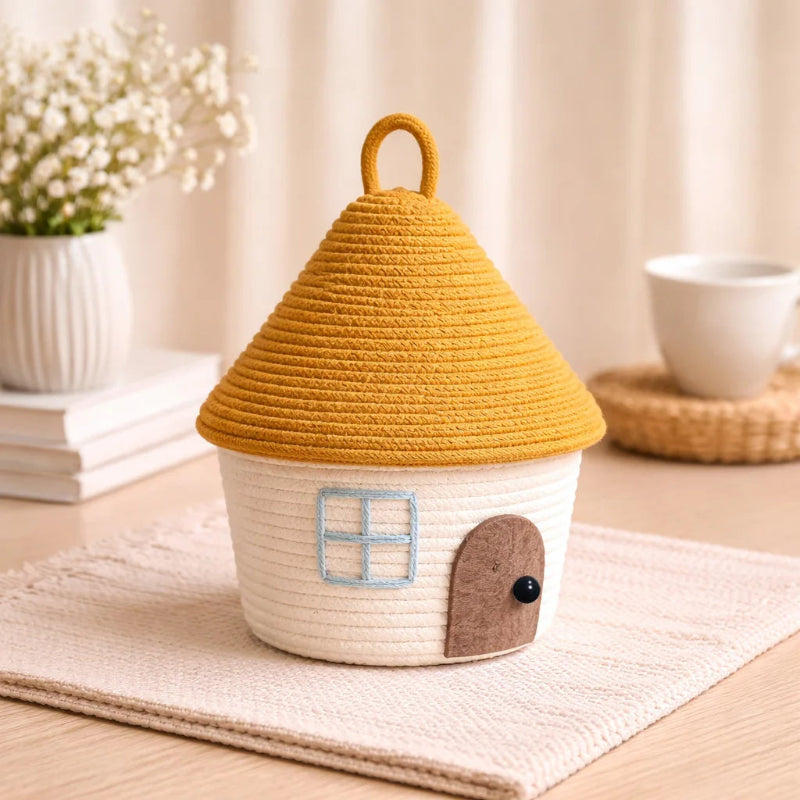 Crochet Cottage Cotton Rope Storage Baskets - Just Kidding Store