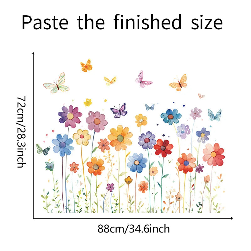 Whispering Meadow Watercolor Wall Stickers - Just Kidding Store