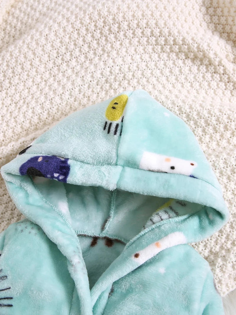 Safari Plush Hooded Robe - Just Kidding Store