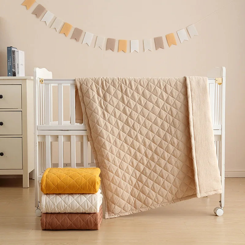 Premium Quilted Muslin Baby Blanket - Just Kidding Store