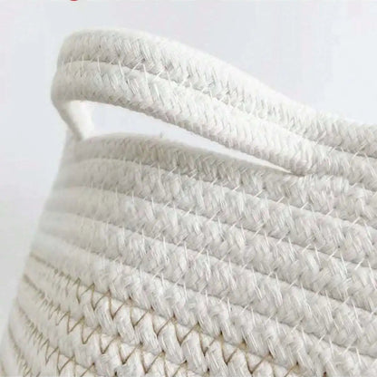 Large Cotton Woven Basket With Handles - Just Kidding Store