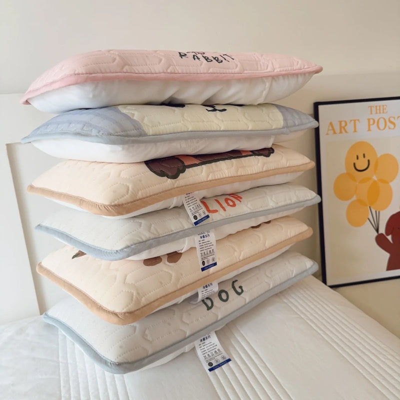 Cool Silk Latex Cartoon Animals Pillowcase - Just Kidding Store