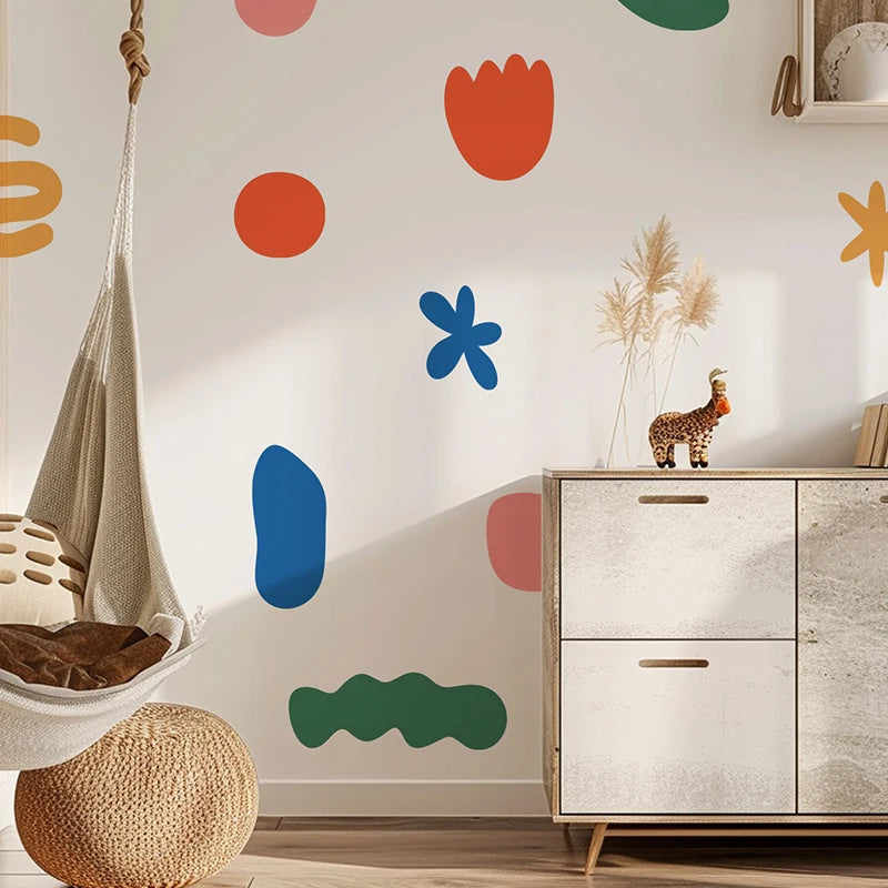 Creative Multicolored Shape Wall Stickers - Just Kidding Store