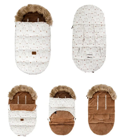 Winter Windproof Footmuff - Universal Pram Sleepsack 0-24M - Just Kidding Store