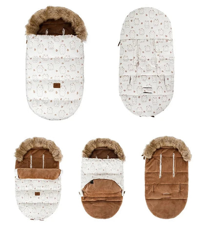 Winter Windproof Footmuff - Universal Pram Sleepsack 0-24M - Just Kidding Store