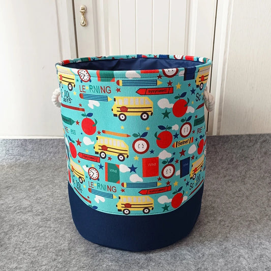 School Bus Storage Basket - Toys Organizer - Just Kidding Store