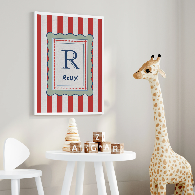 Personalized Custom Name Cartoon Canvas Print