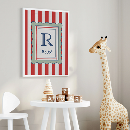 Personalized Custom Name Cartoon Canvas Print