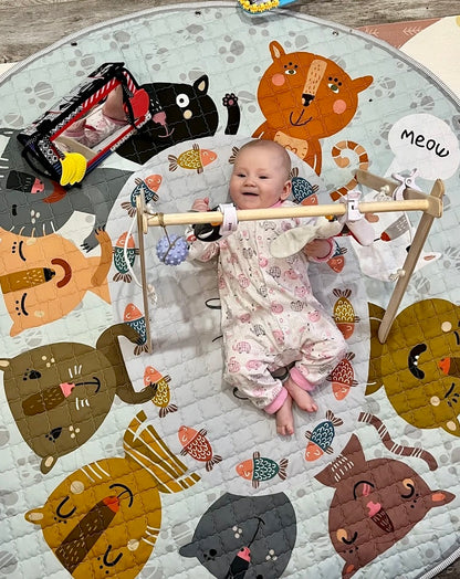 Activity Play Mat Kids Toy Storage Bag Meow Meow - Just Kidding Store