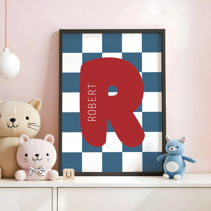 Personalized Custom Name Cartoon Canvas Print