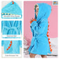 Velvet Hooded Kids Bath Robe - Dinosaur